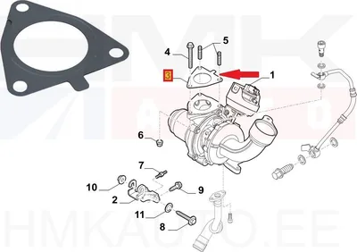 Turbo tihend OEM Citroen/Peugeot DW10CE - PSA 037675 - OE - 100% Genuine Part