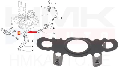 Turbo õli tagasivoolutoru tihend OEM Citroen/Peugeot - PSA 038082 - OE - 100% Genuine Part
