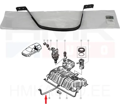 Kütusepaagi kinnitusvits OEM Renault Laguna I (lühike) - REN 7700824943 - OE - 100% Genuine Part