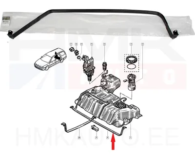 Kütusepaagi kinnitusvits OEM Renault Laguna I (pikk) - REN 7700821016 - OE - 100% Genuine Part