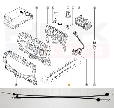 Lämmittimen ohjauspaneelin kaapelisarja OEM Renault Trafic II 2009- - REN 275423988R - OE - 100% Genuine Part