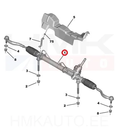 Roolilatt OEM Peugeot 508 I (Mac Pherson vedrustus) - PSA 4001VW - OE - 100% Genuine Part