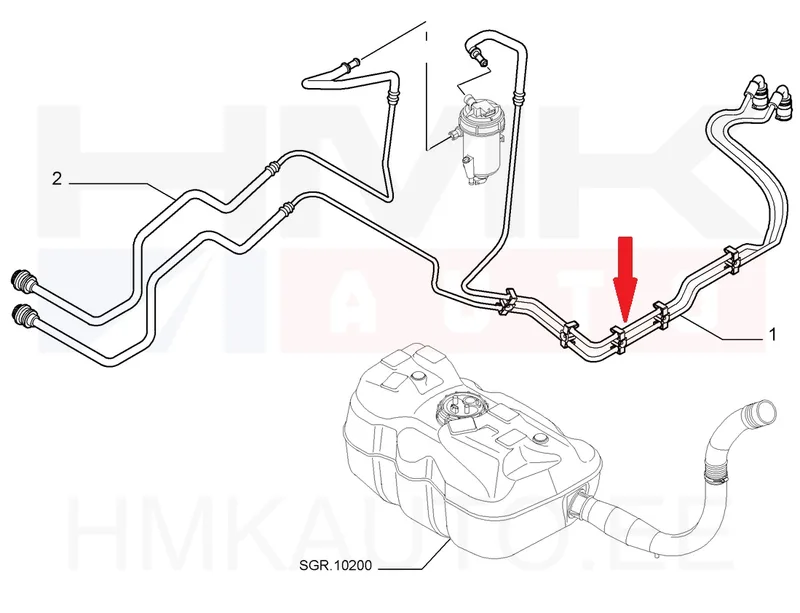 Kütusetorustik OEM Fiat Ducato 2006- 2,3JTD Euro4 - FIAT 1368764080 - OE - 100% Genuine Part