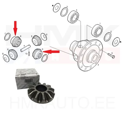 Reduktori satelliithammasratas, tagasild OEM Iveco Daily - IVEC  7185843 - OE - 100% Genuine Part