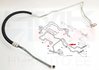 Roolivõimendi survetoru OEM Boxer/Jumper/Ducato 2,8HDi -2006 - PSA 4020YA - OE - 100% Genuine Part
