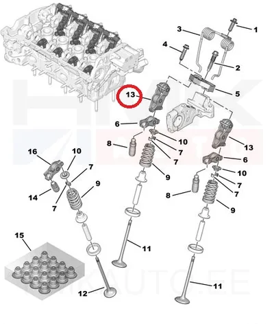 Klapitõusu nookur Citroen/Peugeot 1,6VTI EP6 - PSA  091042 - OE - 100% Genuine Part