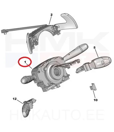Roolisamba lülitiplokk OEM Partner/Berlingo 08- - PSA  98200126XT - OE - 100% Genuine Part