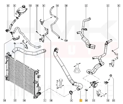 Jahutusvedeliku lõdvik OEM Dacia - REN  215010943R - OE - 100% Genuine Part