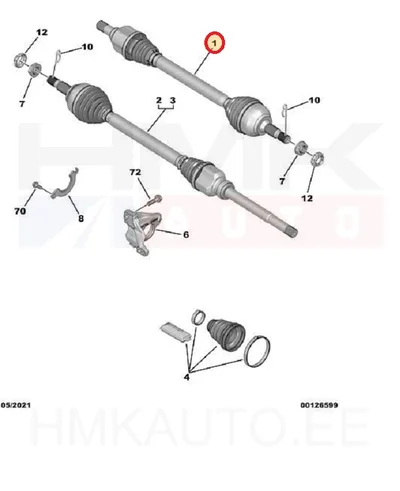 Veovõll komplektne vasak OEM Jumpy/Expert 2016- - PSA 9821573080 - OE - 100% Genuine Part