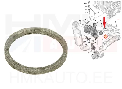 Joint de turbocompresseur Citroen/Peugeot/Mini 1,6 EP6 54,5x63x5,5 - 737.720 - Elring