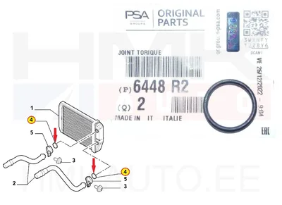 Tihend salongiradiaatorile OEM Jumper/Boxer/Ducato 06- - PSA 6448R2 - OE - 100% Genuine Part