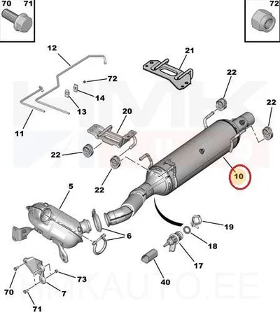 Tahmafilter(DPF/FAP) OEM Jumper/Boxer 2,0BlueHDi DW10FU Euro6 - PSA  1648181880 - OE - 100% Genuine Part