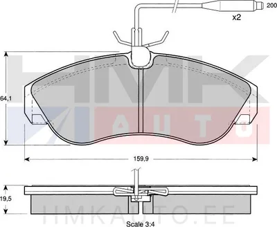 Тормозные колодки передние Jumper/Boxer/Ducato 94-01 16"колесо - KF0968