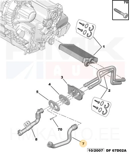 Jahutusvedeliku lõdvik OEM Citroen C5 / Peugeot 407 - PSA 6466RW - OE - 100% Genuine Part