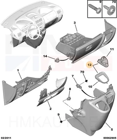 Käigukangi kattenahk OEM Jumpy/Expert/Scudo III - PSA  7589KQ - OE - 100% Genuine Part
