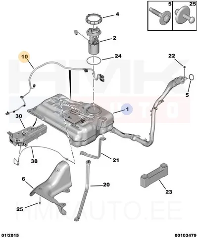 NOx/DPF andurite juhtmestik OEM Citroen Berlingo/Peugeot Partner 1,6HDI - PSA 9809063680 - OE - 100% Genuine Part