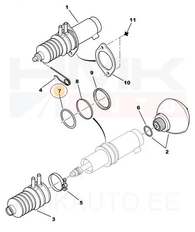 Tagumise vedrusilindri tihend OEM Citroen - PSA  527228 - OE - 100% Genuine Part