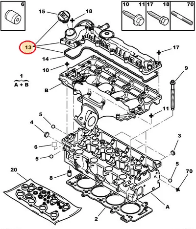 Klapikambri kaas OEM Citroen/Peugeot 2,0HDI/2,2HDI - PSA 0248H7 - OE - 100% Genuine Part