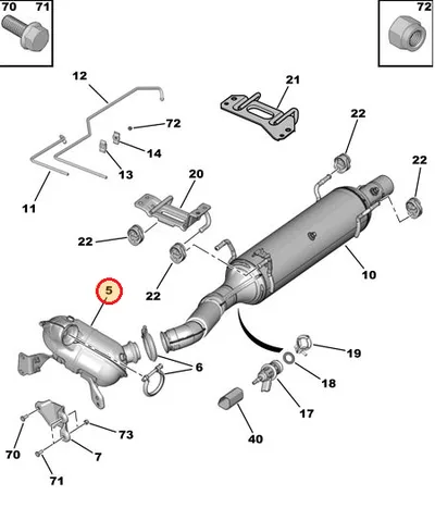 Katalüsaator OEM Jumper/Boxer 2,0HDI EURO6 - PSA 1679453780 - OE - 100% Genuine Part