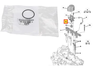 Kütusepumba tihend OEM Citroen/Peugeot 1,2THP EB2 (Magnetti Marelli) - PSA  9824862380 - OE - 100% Genuine Part