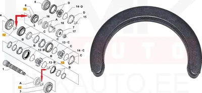Käigukasti poolseib OEM Citroen/Peugeot - PSA 231452 - OE - 100% Genuine Part