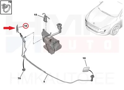 Tulepesuri kate parem OEM Peugeot 508 - PSA  7422Z3 - OE - 100% Genuine Part
