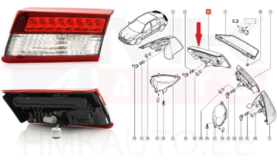 Takavalo, oikea sisempi OEM Renault Laguna III - REN 265509589R - OE - 100% Genuine Part