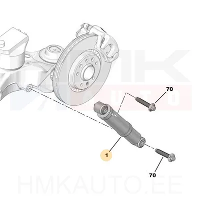 Amortisaator tagumine OEM Jumpy/Expert 2016- - PSA 9816510180 - OE - 100% Genuine Part