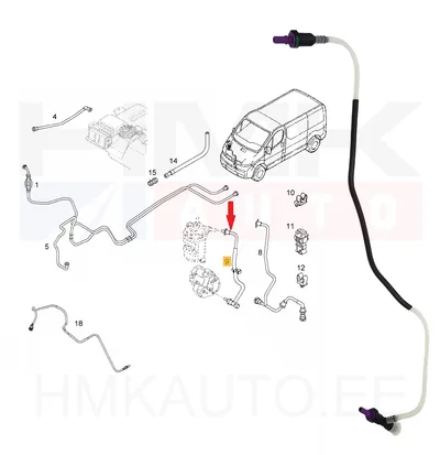 Kütusetoru OEM Renault Trafic 1,9dCi 2004- - REN 8200354077 - OE - 100% Genuine Part