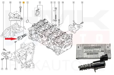 Электро-магнитный клапан ДВС, и фазорегулятора OEM Renault 1,6 16V - REN  23796ED00D - OE - 100% Genuine Part