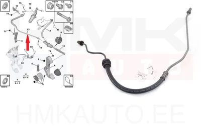 Sidurisilindri toru OEM Citroen C4 / Peugeot 307 308 - PSA  2156F1 - OE - 100% Genuine Part