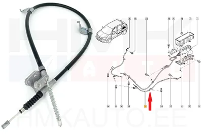 Seisupiduritross tagumine vasak OEM Renault Koleos - REN 36531JY50A - OE - 100% Genuine Part