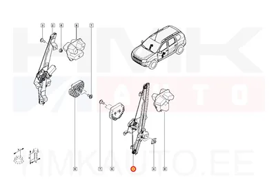 Стеклоподъемник передний левый (электрический с мотором) OEM Dacia - REN 807210751R - OE - 100% Genuine Part