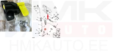 Ukselukusti tagauksele alumine vasak OEM Partner/Berlingo 2008- - PSA  8726X6 - OE - 100% Genuine Part