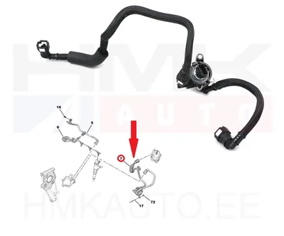 Kütusetoru anduriga OEM Citroen/Peugeot 1,6HDI - PSA 9813043380 - OE - 100% Genuine Part