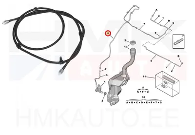 Klaasipesuri voolik OEM Peugeot 5008 - PSA  6439K9 - OE - 100% Genuine Part