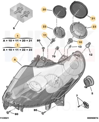 Esituli parem OEM Jumper/Boxer/Ducato 2011-14 - PSA  1606926880 - OE - 100% Genuine Part