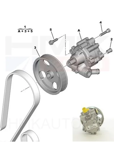 Roolivõimendi pump OEM Jumpy/Expert 1,6HDi Euro5 - PSA 1440121180 - OE - 100% Genuine Part