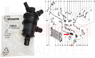 Termostaat korpusega OEM Dacia Duster 1,5DCI - REN  212009526R - OE - 100% Genuine Part