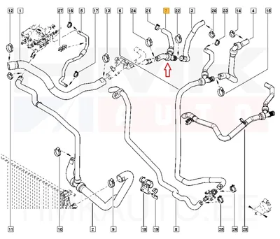 Jahutusvedeliku toru OEM Renault 1,5dCi - REN  271A20005R - OE - 100% Genuine Part