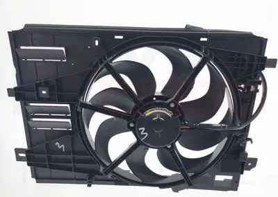 Radiator cooling fan with frame OEM Citroen Berlingo, Peugeot 308/3008/508/5008 / Rifter - PSA  9836638080 - OE - 100% Genuine Part