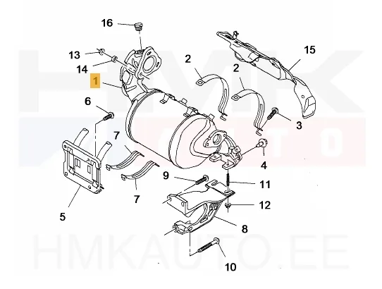 Tahmafilter(DPF/FAP) OEM Renault Trafic 1,6dCi Euro6B 70/88kW 2014- - REN 208A03228R - OE - 100% Genuine Part