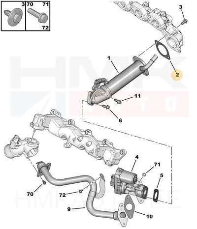 EGR jahuti tihend OEM Jumper/Boxer/Ducato 2,2HDI - PSA 1618R7 - OE - 100% Genuine Part