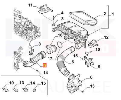 Õhufiltri toru OEM Citroen/Peugeot 1,6HDI - PSA  1434G3 - OE - 100% Genuine Part