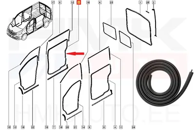 Liugukse tihend parem OEM Renault Trafic 2014- - REN 769231590R - OE - 100% Genuine Part