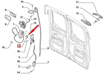 Ukselukusti vastus liug- ja tagauksele OEM Jumpy/Expert/Scudo 2007- - PSA  916474 - OE - 100% Genuine Part