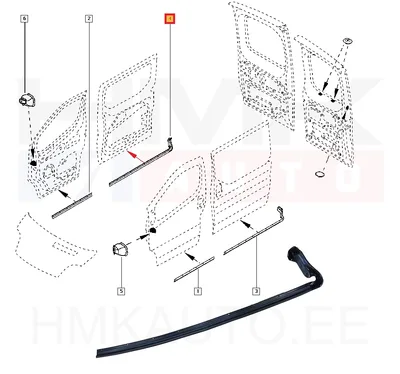 Liugukse tihend alumine parem OEM Renault Trafic 2001-14 - REN 7700313629 - OE - 100% Genuine Part
