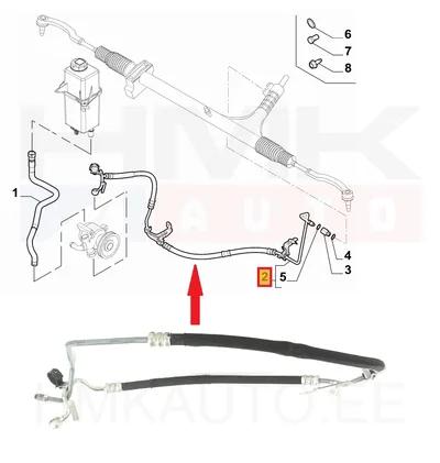 Roolivõimendi survetoru OEM Jumper/Boxer 2018- - PSA 1679938080 - OE - 100% Genuine Part