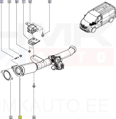 Heitgaaside klapp OEM Renault Trafic 2016- Euro6 - REN 200107800R - OE - 100% Genuine Part