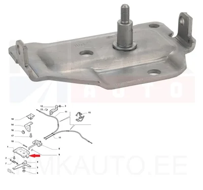 Seisontajarrun vaijerin vivun kannatin OEM Jumper/Boxer/Ducato 2006- - PSA  476517 - OE - 100% Genuine Part